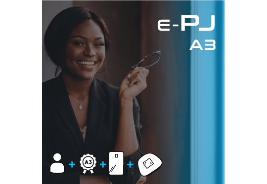 Certificado Digital para Pessoa Jurídica A3 de 18 meses em cartão + leitora para ME/EPP/MEI (e-PJ A3)